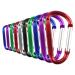 Temlum 10 pieces of aluminum carabiner clip D-shape carabiner hook carabiner with snap lock for camping travel hiking keychain outdoor accessories 2.4 x 4.8cm