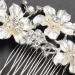 Wedding Bridal Hair Combs Vintage Imitation Crystal Hairpins Prom Jewelry Gold Silver Flower Pattern Hair Accessories Pins Women Silver - Buy Online on GoSupps.com