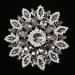 Crystal Glass Rhinestones Decoration Crystal Rhinestones Chain Crystal Flower Buttons Brooches for Clothes Shoe Bag(Gray Silver Base) - Buy Online on GoSupps.com