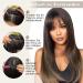 Zynery 4-Piece Clip-In Bangs & Pony Hair Extensions | Fake Bangs & Fringe for Women - Light Brown Dark Brown Black - Buy Online on GoSupps.com