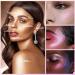 Prreal Multi-Color Highlighter Palette - Strawberry Highlight & Blendable Brush for Face Makeup #03 | International Shipping Available - Buy Online on GoSupps.com