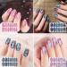 Kalolary 12-Piece Color Gradient Marble Nail Polish Stickers - Self-Adhesive Full Nail Wraps with Nail File | Trendy Monochrome Designs for Effortless Nail Art - Buy Online on GoSupps.com