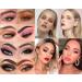 UIFCB Glitter Eyeshadow Palette - 6 Color Sparkle Shimmer Eye Shadow Makeup Set - Buy Online on GoSupps.com