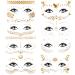 Konsait 8 Sheets Face Tattoo Sticker Metallic Temporary Transfer Tattoo Waterproof Face Jewels for Women Girls Make Up Dancer Costume Parties  Shimmer Glitter Gold Tattoos Butterfly Star Freckle Scale