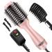 Hair Dryer Brush 4 in 1: Blow Dryer with Comb Upgraded Hot Air Styler for Drying Straightening Curling and Volumizing - Negative Ion Anti-Frizz Technology