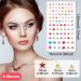 OIIKI 4 Sheets Colorful Star Face Gems Stickers - Eye Rhinestones Makeup Jewels for Parties Festivals & Daily Use - International Shipping Available - Buy Online on GoSupps.com