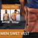 BODYSUNER Sauna Sweat Vest for Men | Waist Trainer Compression Tank Top | Blue L/XL - Buy Online on GoSupps.com