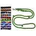 Dog linen large dogs up to 80 kg double-line jumbo 2.40m / 2.80m / 3.50m / 5m adjustable exercise line / guide in 17 different fables very stable (3.50m 4-fold black-neon green) 3.50m 4-fold black-neon green