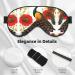 Peacock Red Flower Eye Mask - Soft Adjustable Sleep Mask for Men & Women | Comfortable Nighttime Eye Cover - Buy Online on GoSupps.com