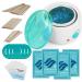 Waxing Kit Wax Kit for Coarse Hair Removal Hard Wax Warmer Kit with 4 bags Hard Wax Beads for Full Body Face Brazilian Bikini Leg Waxing