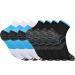 Pnosnesy 6/7 Pairs Compression Socks for Men and Women Plantar Fasciitis Socks Low Cut Sports Socks Sports Socks SM 4 Black+3 Blue