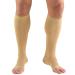 Truform 15-20 mmHg Compression Stockings for Men and Women Knee High Length Open Toe Beige X-Large X-Large (1 Pair) Beige
