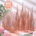 Honeydak 60 Pack Rose Gold Glitter Plastic Champagne Flutes - Elegant Disposable Toasting Glasses for Wedding & New Years Parties - Buy Online on GoSupps.com