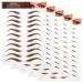 Toyvian Autocollants pour Sourcils Waterproof 5 Pi ces Brun Moyen Transfert L'eau Maquillage Yeux Imperm able Kit Usage Quotidien