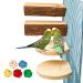 S-Mechanic Parrot Cage Perch Natural Wood Stand Perch for Small or Medium Parrots,Lovebird,Parakeet style-1