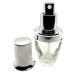 Empty glass perfume bottle conical with silver atomizer (20 ml) 20ml
