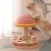 AGYM Cat Scratching Post with 2 Cat Toys Ball Tracks, Natural Sisal and Wood, Interactive Cat Toys for Indoor Cats, Keep Cats Fit and Protect Furniture Mushroom