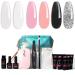 Astound Beauty Poly Nail Gel Kit - UV Lamp, Slip Solution & Glitter - All-in-One Manicure - Buy Online on GoSupps.com