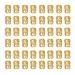 LEBQ 50 Pieces Aluminum Dread Locks Adjustable Metal Cuffs Dreadlocks Beads Braiding Hair Decorations (Gold)