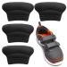Kids Shoe Inserts 2 Pairs Self-Adhesive Heel Grips Cute Soft Heel Pads for Loose Shoes Add Comfort and Volume Prevent Skin Rubbing and Blister for Toddlers Girls Boys Shoes Black