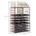 Sorbus Large Clear Makeup Organizer - Spacious Detachable Cosmetic & Jewelry Display Tower - Vanity, Bathroom, Dresser & Countertop Storage - Black - Buy Online on GoSupps.com