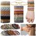 57 Pcs Hair Tie Bracelets for Women Boho Hair Ties Elastic Retro Ponytail Holders Hair Bands for Thick Thin Hair Ties