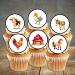 PRECUT Farm Animal Cupcake Toppers Petting Zoo Edible Mini Cake Decorations Edible Woodland Animals Party Decorations Farmer Cupcake Decoration Farm Animal Cake Topper (48) - Buy Online on GoSupps.com