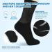 LIN Diabetic Socks for Men & Women - Non-Binding Circulatory Wide Top Socks - Crew/Jet Black - 4 Pairs - Buy Online on GoSupps.com