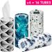 TiShoo Extra Soft 4-Latz Handkerchiefs with Moisturizer - 16 Eco-Friendly Tubes for Car Home & Travel | Plastic-Free Packaging | Mayfair Mixed Pack - Buy Online on GoSupps.com