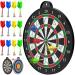 STREET WALK Kids Board Magnetic Dart Game - 12pcs Magnetic Dart - Excellent Indoor Game and Party Games - Safe Magnetic Dart Board , Boys Toys Gifts for 5 6 7 8 9 10 11 12 Year Old Kids and Adult black1