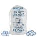 Party Bargains Plastic Ice Bags 8 lb - 50 Count 11 x 19 Inch Drawstring Closure Durable Ice-bag Storage 8 LB 50 bags