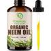 Neem Oil For Skin - Neem Oil for Hair, 100% Pure Neem Oil Cold Pressed Moisturizer Neem Oil for Essential Oil Mixing Neem Oil Organic Massage Oil 4 oz