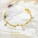 Hicarer Rhinestone Leaf Wedding Tiara Crown Headband for Brides - Gold Fairy Pixie Elf Ears - Ideal for Pageants, Prom & Cosplay - Buy Online on GoSupps.com