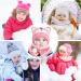 GlaITC Baby Caps Winter 46-50cm - Warm & Soft Newborn Beanie Hat with Scarf - Toddler Winter Hat for Boys and Girls - Knitted Unisex Hat for 6-24 Months - Pink - Buy Online on GoSupps.com