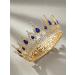 SweetV Royal Blue Queen Crown Wedding Tiara for Bride - Rhinestone Tiaras and Crowns for Women, Costume Headpiece for Birthday, Cosplay, Party Celebration - Bailey - Buy Online on GoSupps.com
