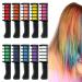 10 Colors Temporary Hair Chalk for Kids Girls Gifts Washable Hair Chalk Comb Chalk Dye Makeup Sets Portable Non-Sticky Temporary Bright Hair for DIY Birthday Party Christmas Halloween Cosplay