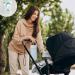 Duffi Baby Bottle Holder - Insulated Synthetic Leather Thermal Bag for Warm & Cold Bottles - Easy Clean Zip & Handle - Blue Circles Design - Buy Online on GoSupps.com