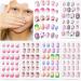 120 Pieces Kids Press on Nails Children Fake Nails Artificial Nail Tips Girls Full Cover Short False Fingernails for Girls Kids Nail Decoration (Sweet Pattern)