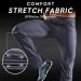 Haimont Men's Lightweight Hiking Stretch Pants | Quick Dry Nylon, UPF50 & Water Resistant, Zipper Pockets | Odyssey Grey X-Large - Buy Online on GoSupps.com