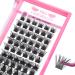 Lash Clusters 72 Pcs Individual Lashes Cluster DIY Lash Extension Volume Eyelashes Look Super Thin Band and Comfortable (Volume-C-16mm)