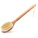 Shower Brush with Natural Bristle - Long Bamboo Handle Bath Body Brush for Wet or Dry Brushing - Improves Blood Circulation  Exfoliating Skin