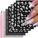 VOTACOS Flower Nail Art Stickers Decals 5D Embossed Nail Decals Wedding Nail Art Design Self-Adhesive Nail Supplies Accessories 3D Flower Nail Stickers for Women Nail DIY Decoration(6 Sheets)