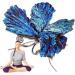 Natural Stone Crystal Ornament - Natural Butterfly Pendant with Crystal | Natural Crystal Stone Charm Smooth Polished Gemstone Charm for Parties Silver - Buy Online on GoSupps.com