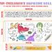 2Pcs Children's Drawing Roll - DIY Painting Paper Roll for Kids - Dinosaur & Animal Coloring Stickers - 118X14.9 Inch - Buy Online on GoSupps.com