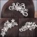 Euvoym 3 Pieces Bridal Wedding Hair Clip Comb Bridal Flower Side Hair Clips Pearl Bridal Headpiece Wedding Accessories for Women and Girls - Buy Online on GoSupps.com