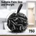 SYHZC Loofah Shower Puff Set - Soft Body Scrubber Bath Sponges for Women and Men (Set of 4, Black) - Buy Online on GoSupps.com