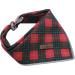 Lionet Paws Dog Bandana - Red & Green Checked Triangular Scarf for Small Medium & Large Dogs - Pack of 1 - Buy Online on GoSupps.com