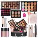 All In One Makeup Kit For Girls Gift Makeup Kit For Women Full Kit Includes Sponge Eyeshadow Liquid Lipstick Concealer Eyeliner Eyebrow Makeup Bag TY-Kit022