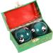 Feng Shui Baoding Balls - 2 Piece Chinese Health Balls for Hand Therapy & Stress Relief Metal Meditation Balls with Yang Pattern Green Hand Massage Balls - Buy Online on GoSupps.com