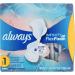 Always Infinity Flex Foam with Wings Size 1 Regular Flow Unscented 18 Pads